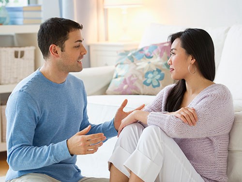 Husband and Wife talking